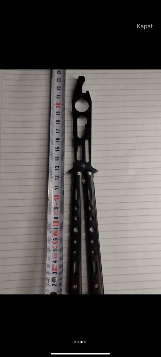 Kelebek Eğitim Bıçağı Balisong Metal - Görsel 3