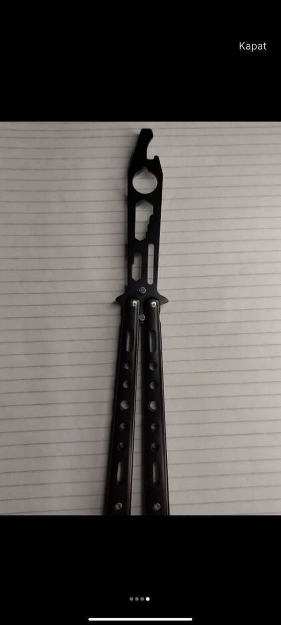 Kelebek Eğitim Bıçağı Balisong Metal - Görsel 4