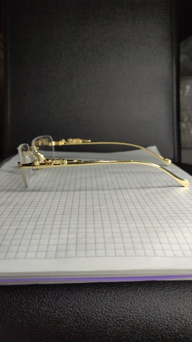 Chrome Hearts Gözlük Altın Detaylı - Görsel 3