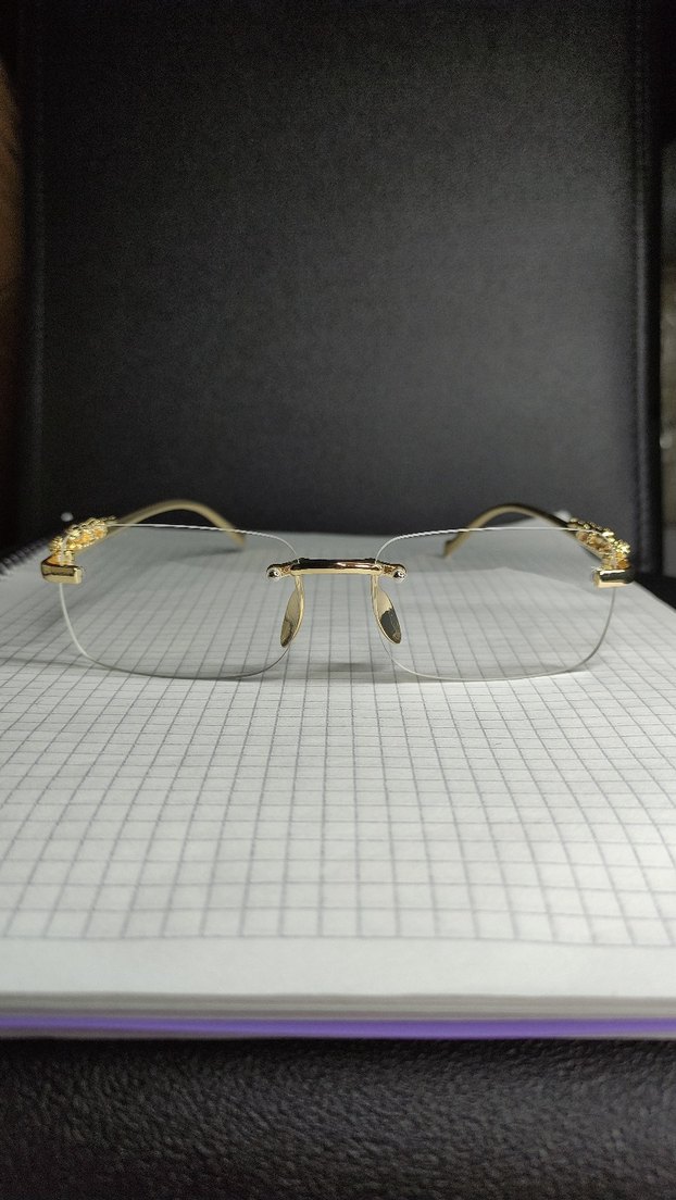 Chrome Hearts Gözlük Altın Detaylı - Görsel 2