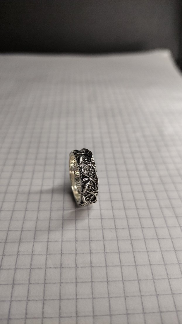 Chrome Hearts Yüzük Gümüş Renk - Görsel 5