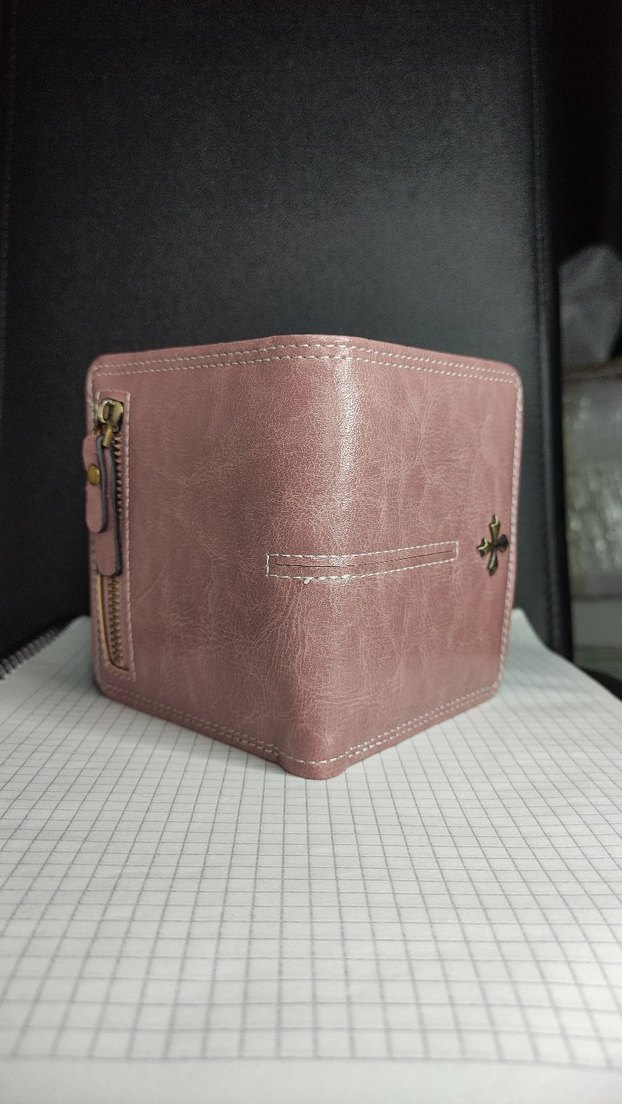 Chrome Hearts Deri Cüzdan Çanta Pembe - Görsel 3