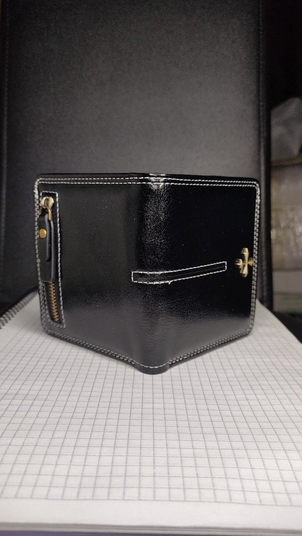 Chrome Hearts Deri Cüzdan Çanta Siyah - Görsel 4