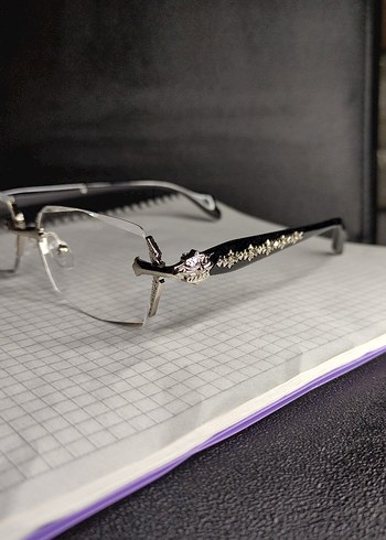 Chrome Hearts Gözlük Şeffaf Gümüş Siyah - Görsel 8