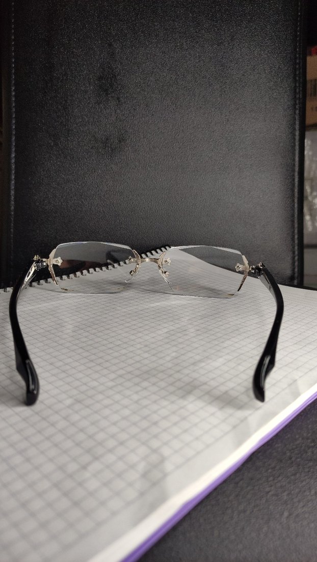 Chrome Hearts Gözlük Şeffaf Gümüş Siyah - Görsel 5