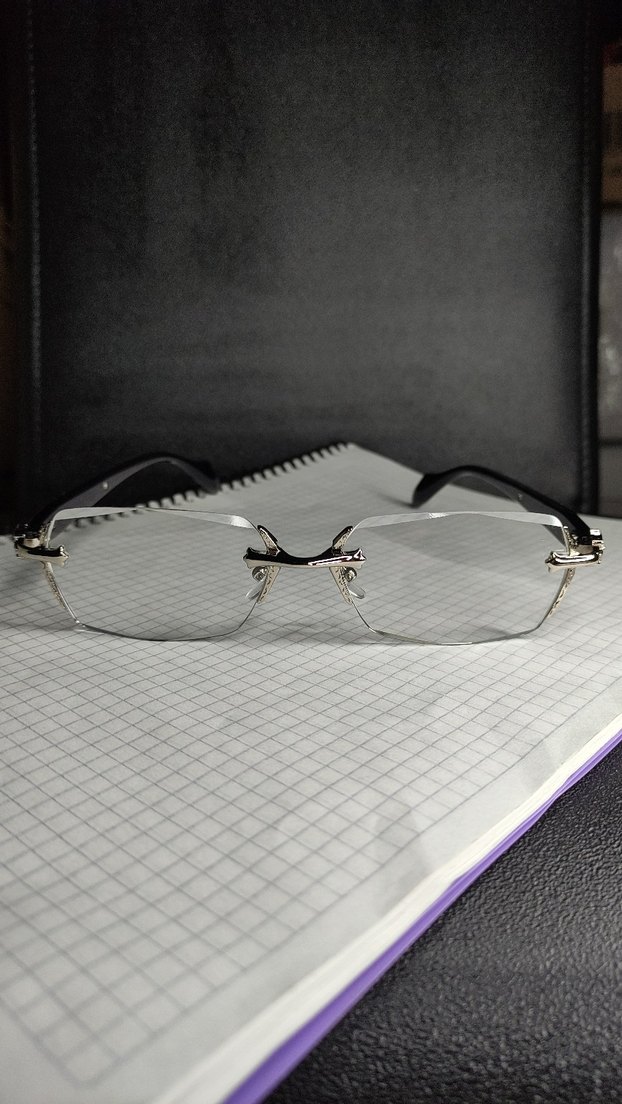 Chrome Hearts Gözlük Şeffaf Gümüş Siyah - Görsel 3