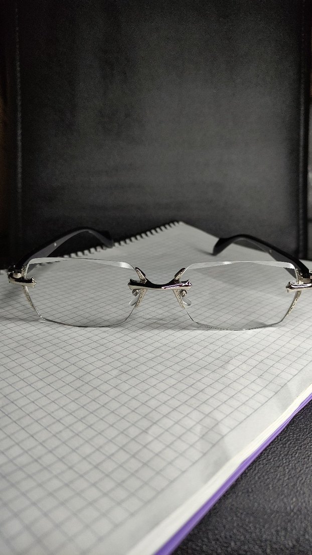 Chrome Hearts Gözlük Şeffaf Gümüş Siyah - Görsel 2