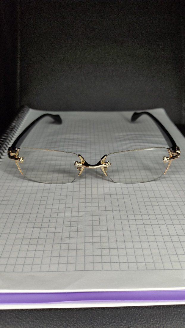 Chrome Hearts Gözlük Elmas Kesim Altın - Görsel 2