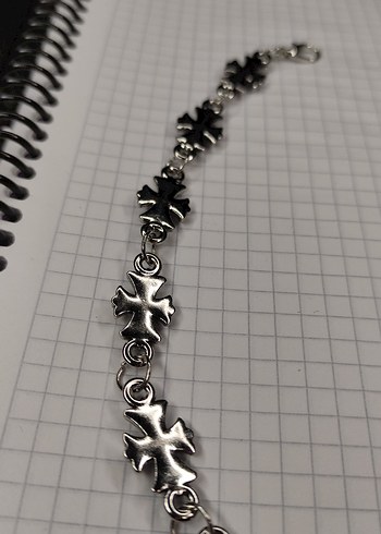 Chrome Hearts Kolye Gümüş Renk - Görsel 6