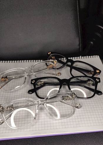 Chrome Hearts Gözlük Şeffaf Siyah Altın
