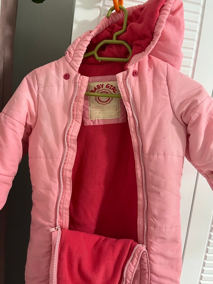 Kız Bebek Pembe Fermuarlı Tulumu - Görsel 2