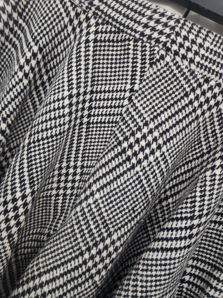 Gri Ekose Pilili Mini Etek - Görsel 2