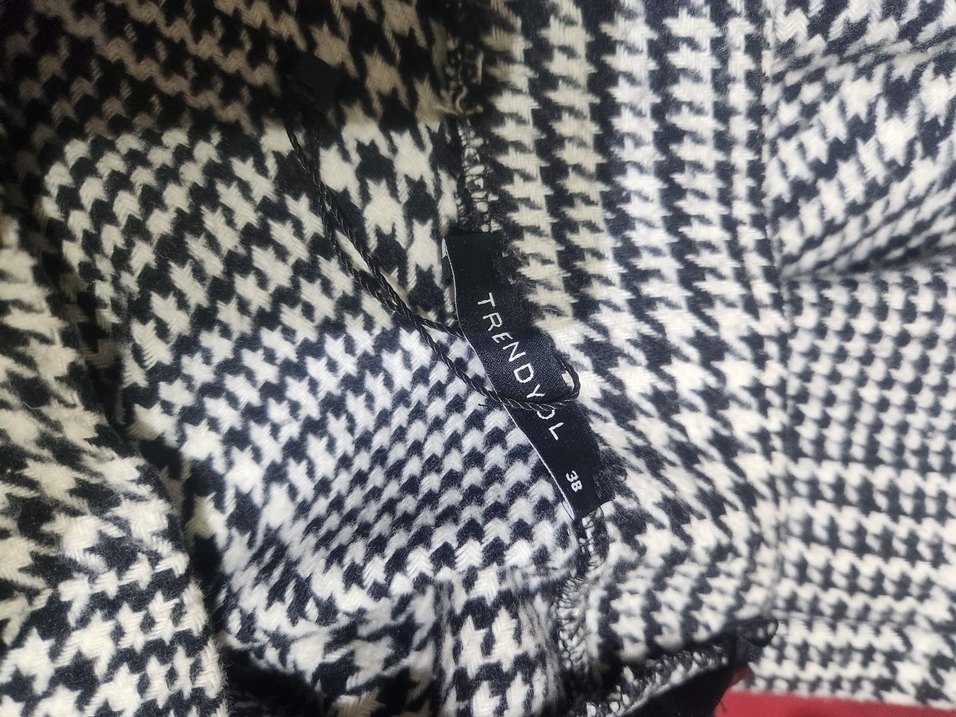 Gri Ekose Pilili Mini Etek - Görsel 3