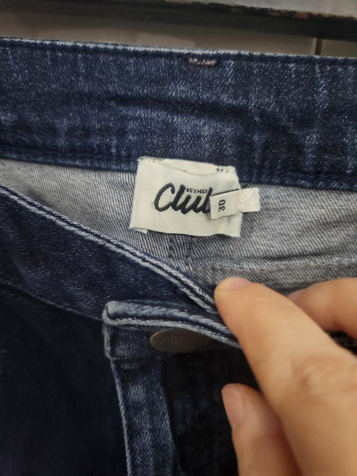 Kadın Lacivert Normal Boy Kot Pantolon - Görsel 3