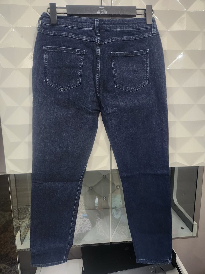 Kadın Lacivert Normal Boy Kot Pantolon - Görsel 2