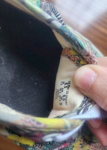 Çiçek Desenli Vans Kadın Spor Ayakkabı - Görsel 3