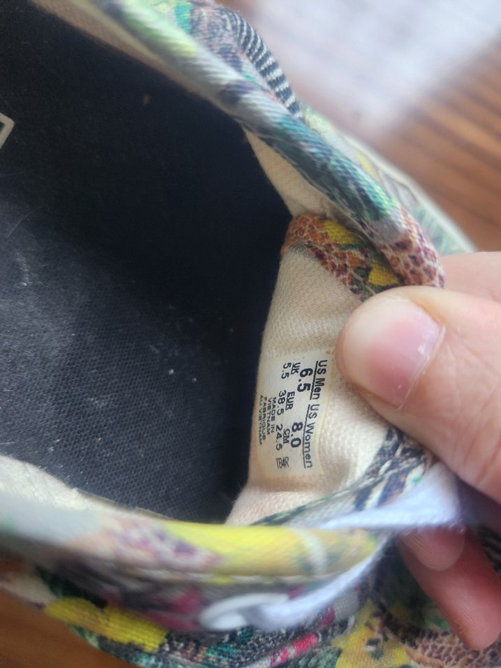 Çiçek Desenli Vans Kadın Spor Ayakkabı - Görsel 3