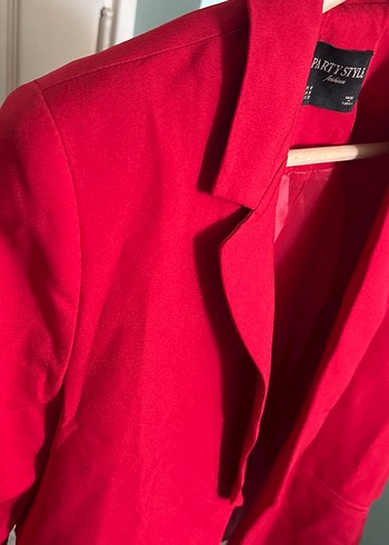 Kırmızı Kadın Blazer Ceket - Görsel 6