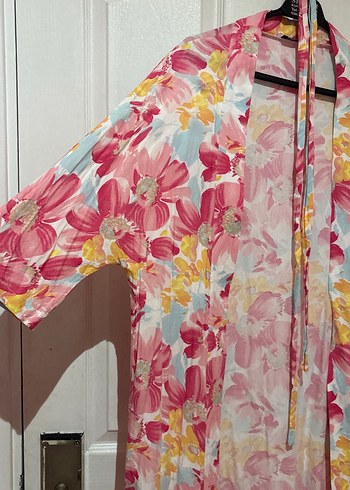 Quzu Pastel Renkli uzun Kimono