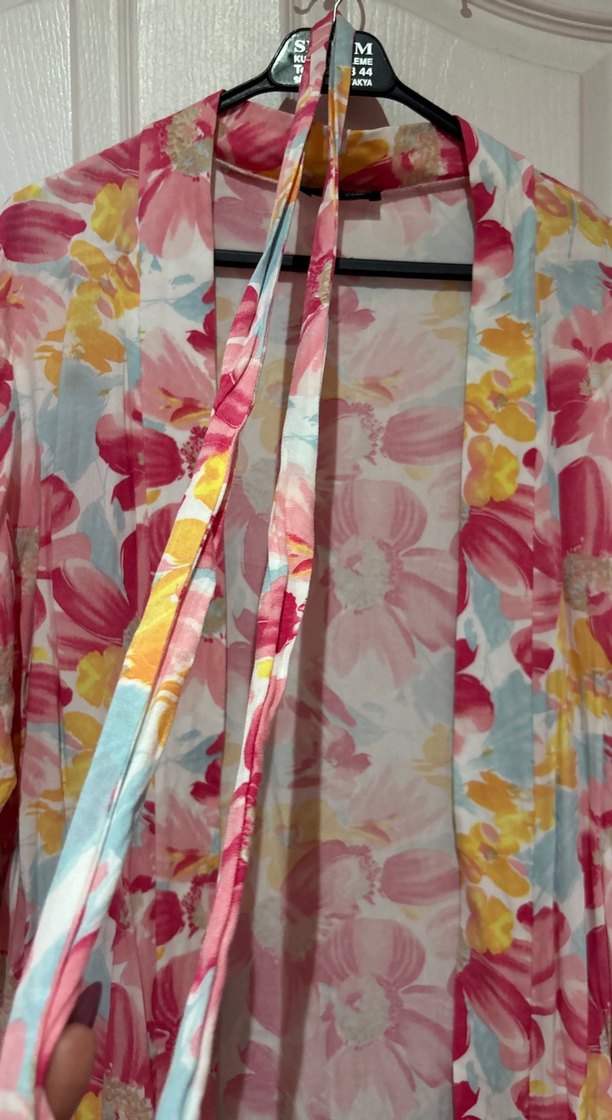 Pastel Renkli uzun Kimono - Görsel 4