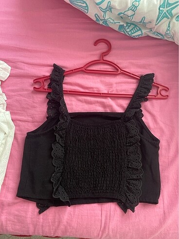 LC Waikiki Askılı siyah crop