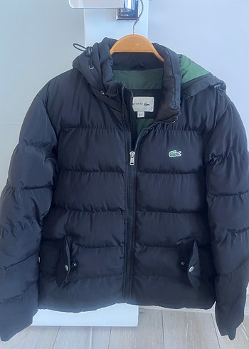 Lacoste Siyah Kapüşonlu Erkek Mont