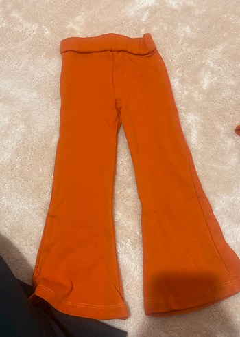 Kız Bebek Turuncu Fırfırlı Uzun Kollu Takım - Görsel 2