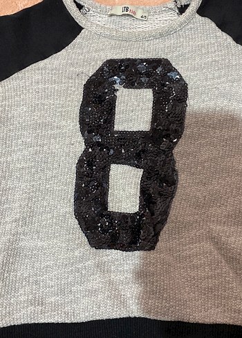 Kız Çocuk Gri Uzun Kollu Baskılı Sweatshirt - Görsel 3