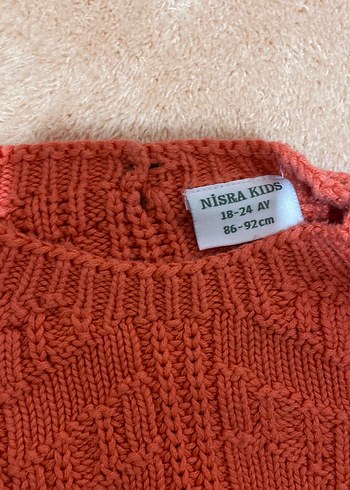 Gri Kız Çocuk Triko Kazak - Görsel 3