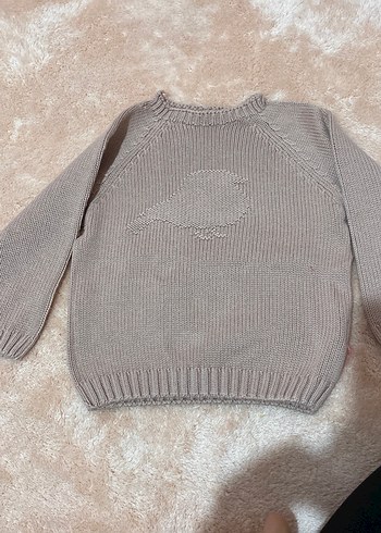 Gri Kız Çocuk Triko Kazak - Görsel 4