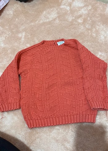 Gri Kız Çocuk Triko Kazak - Görsel 2