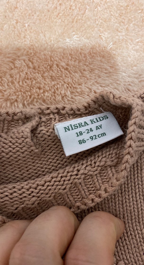 Gri Kız Çocuk Triko Kazak - Görsel 5