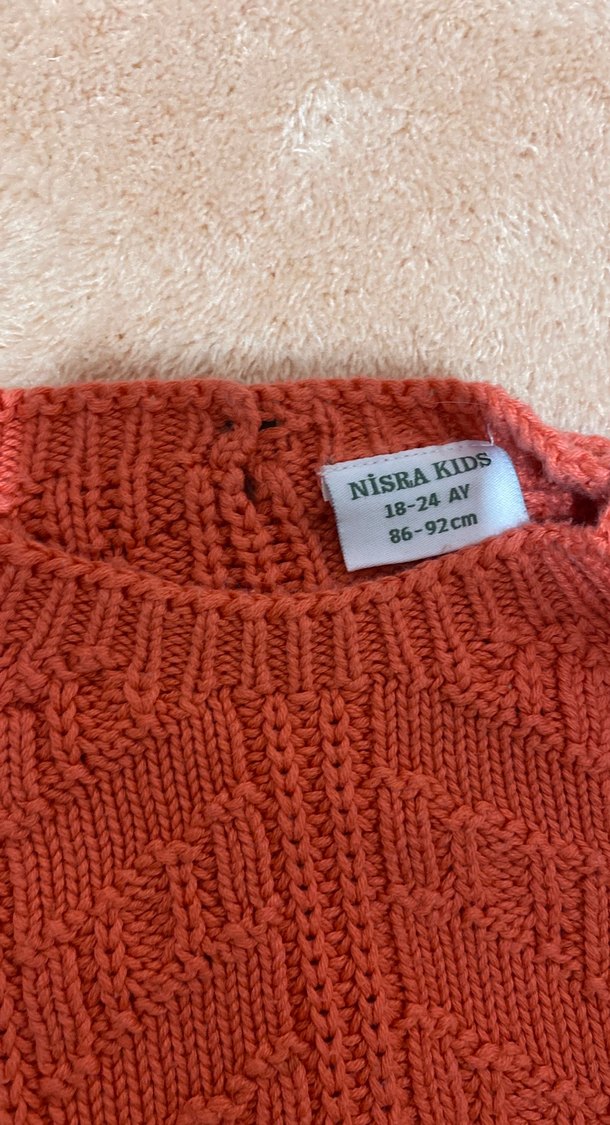 Gri Kız Çocuk Triko Kazak - Görsel 3