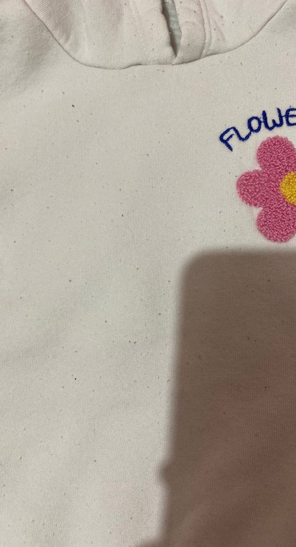 Kız Çocuk Beyaz Kapüşonlu Sweatshirt - Görsel 3