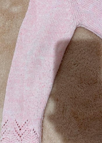 Kız Çocuk Nakışlı Örgü Sweatshirt - Görsel 3