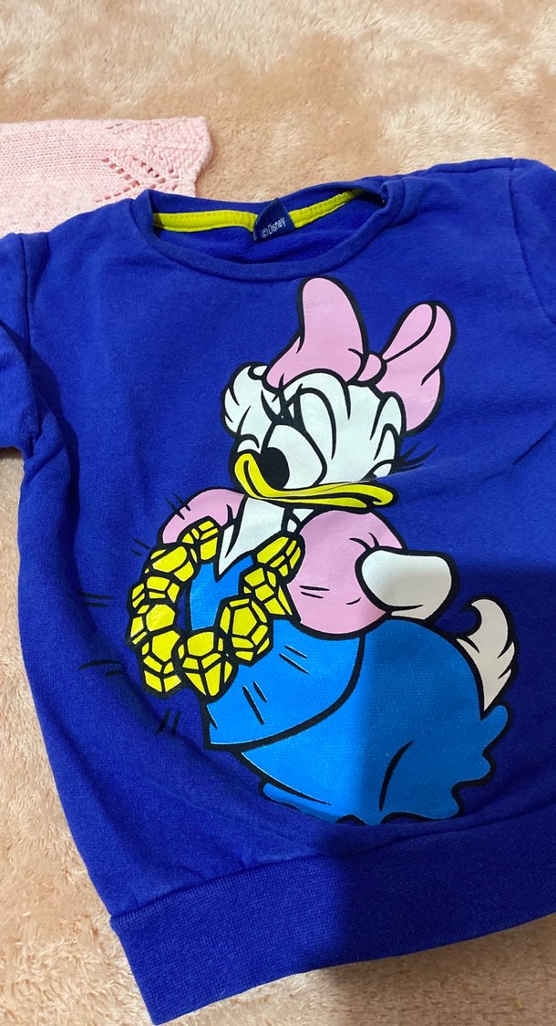 Kız Çocuk Nakışlı Örgü Sweatshirt - Görsel 4