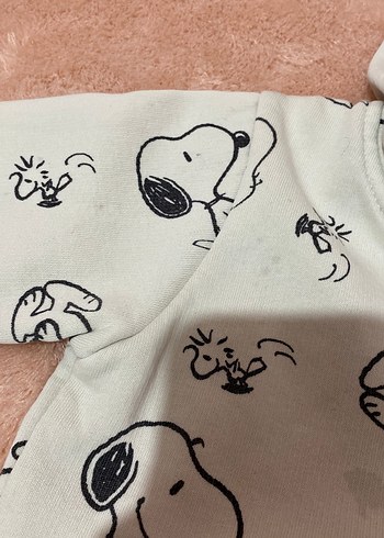 Beyaz Baskılı Bebek Sweatshirt - Görsel 4