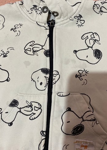 Beyaz Baskılı Bebek Sweatshirt - Görsel 2