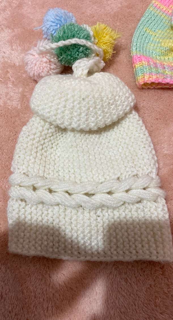 Çocuklar için Renkli Örgü Bere Seti - Görsel 2