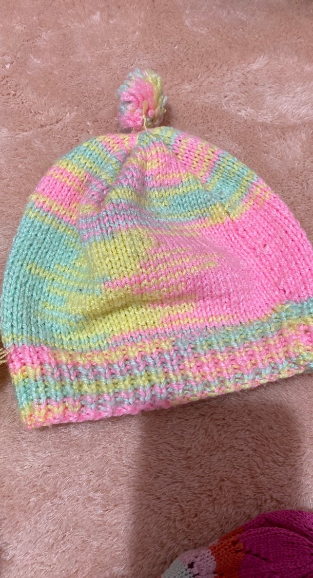 Çocuklar için Renkli Örgü Bere Seti - Görsel 4