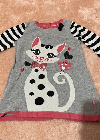 Kız Çocuk Uzun Kollu Triko Elbise - Görsel 2