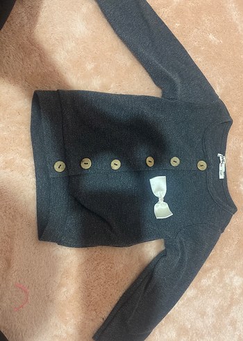 Kız Çocuk Düğmeli Pamuklu Hırka - Görsel 3