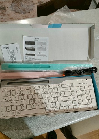 A4TECH FSTYLER FBK25 Kablosuz Beyaz Klavye - Görsel 2