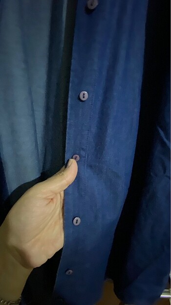 l Beden Jean gömlek diz üstü elbise