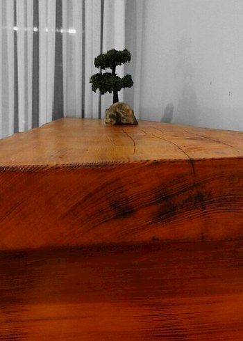 Masif ağaç Ceviz Salon konsol 180 cm - Görsel 3