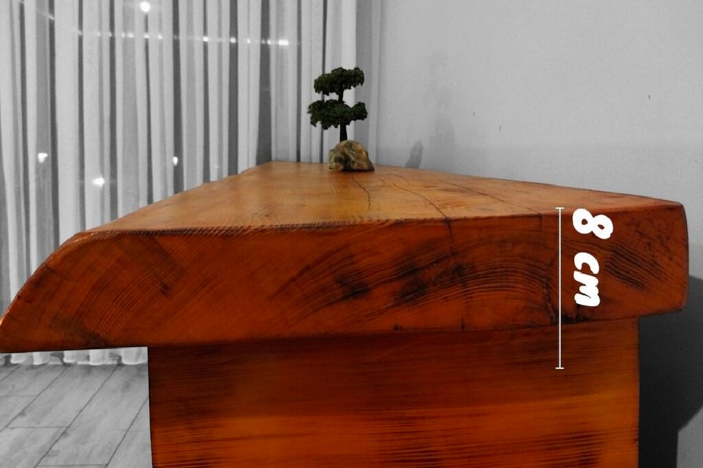 Masif ağaç Ceviz Salon konsol 180 cm - Görsel 3