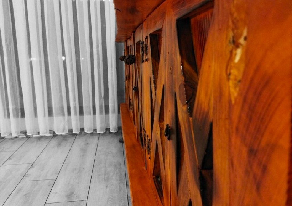 Masif ağaç Ceviz Salon konsol 180 cm - Görsel 4