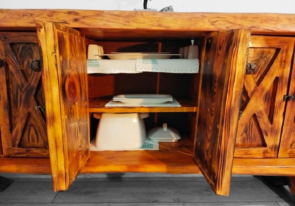 Masif ağaç Ceviz Salon konsol 180 cm - Görsel 5