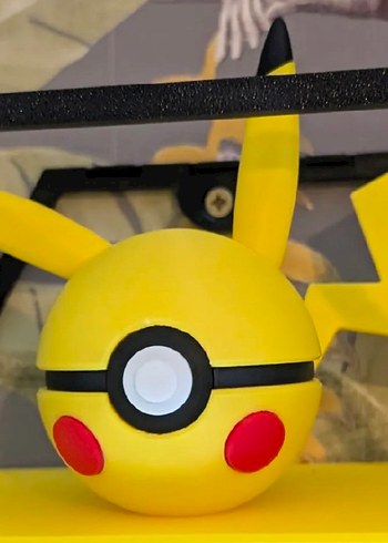 Sarı Pikachu Temalı Pokemon pokeballFigürü - Görsel 2