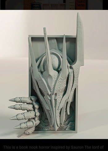 Sauron Temalı Korku Kitap Tutucu - Görsel 5